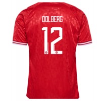 Dänemark Kasper Dolberg #12 Fußballbekleidung Heimtrikot EM 2024 Kurzarm